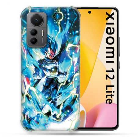 Coque Renforcée En Verre Trempé Pour Xiaomi 12 Lite Manga Dragon Ball Vegeta Bleu