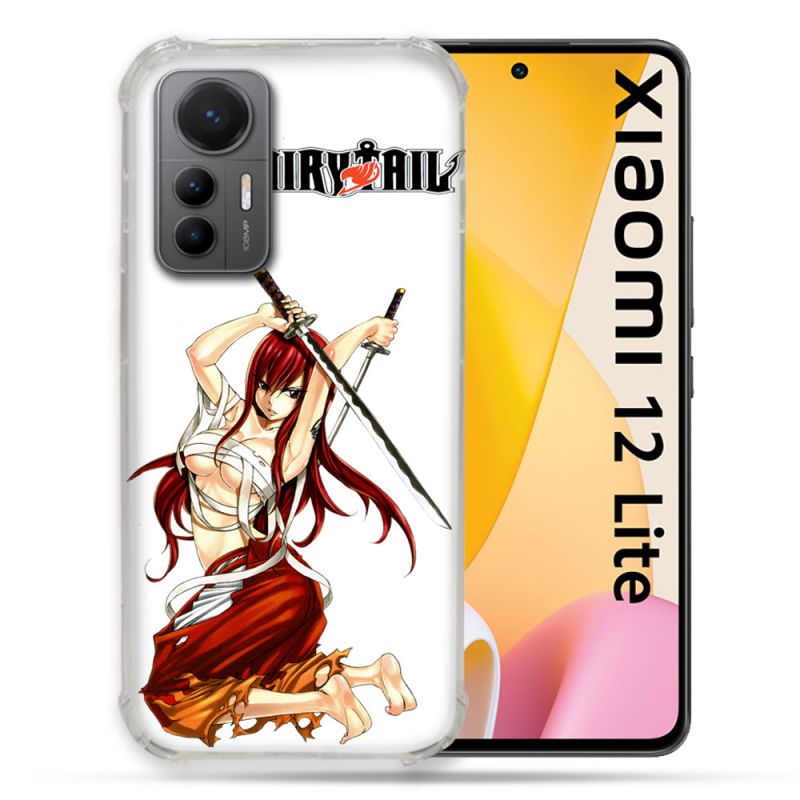 Coque Renforcée En Verre Trempé Pour Xiaomi 12 Lite Manga Fairy Tail Erza