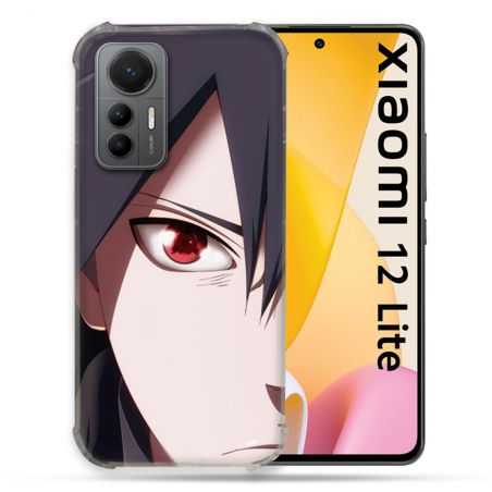 Coque Renforcée En Verre Trempé Pour Xiaomi 12 Lite Manga Naruto Sasuke visage
