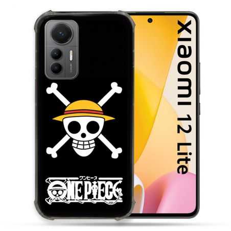 Coque Renforcée En Verre Trempé Pour Xiaomi 12 Lite Manga One Piece Tete de Mort