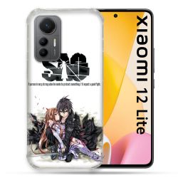 Coque Renforcée En Verre Trempé Pour Xiaomi 12 Lite Manga SAO sword Art Online Blanc