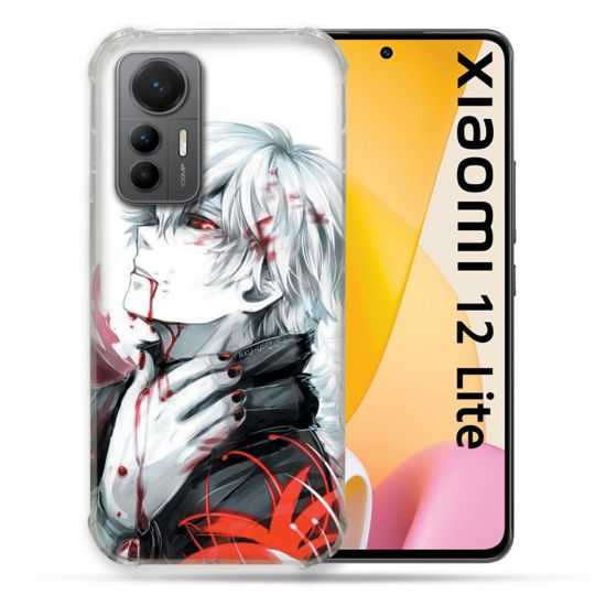 Coque Renforcée En Verre Trempé Pour Xiaomi 12 Lite Manga Tokyo Ghoul Kaneki Blanc