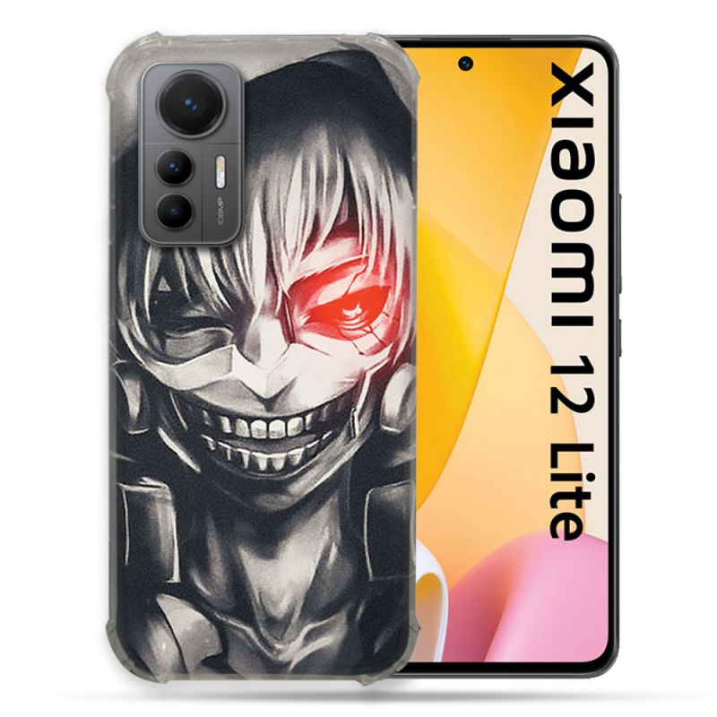 Coque Renforcée En Verre Trempé Pour Xiaomi 12 Lite Manga Tokyo Ghoul Kaneki Noir