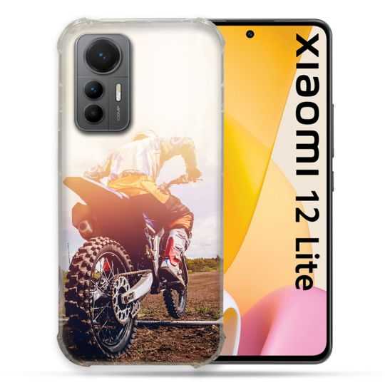 Coque Renforcée En Verre Trempé Pour Xiaomi 12 Lite Moto Cross Soleil
