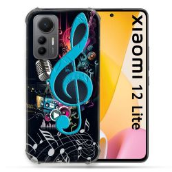 Coque Renforcée En Verre Trempé Pour Xiaomi 12 Lite Musique Cle Sol Bleu