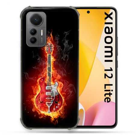 Coque Renforcée En Verre Trempé Pour Xiaomi 12 Lite Musique Guitare Electrique