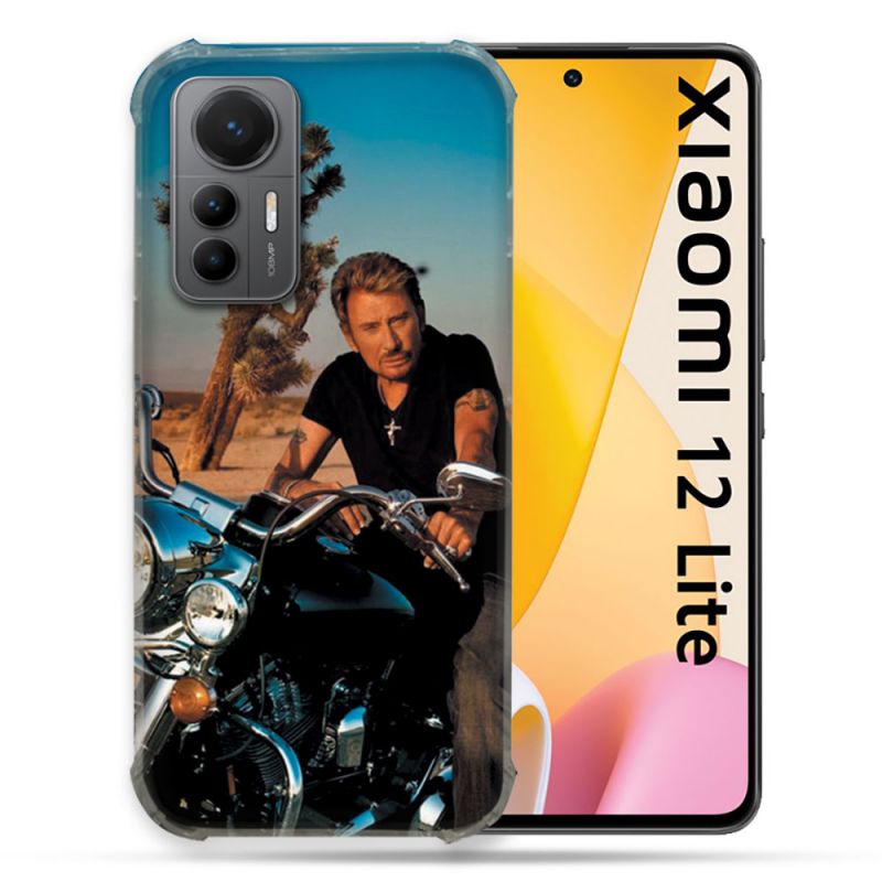 Coque Renforcée En Verre Trempé Pour Xiaomi 12 Lite Musique Johnny Hallyday Moto