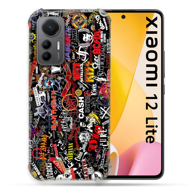 Coque Renforcée En Verre Trempé Pour Xiaomi 12 Lite Musique Rock Groupe