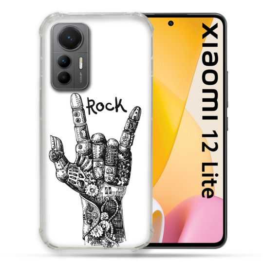 Coque Renforcée En Verre Trempé Pour Xiaomi 12 Lite Musique Rock Main