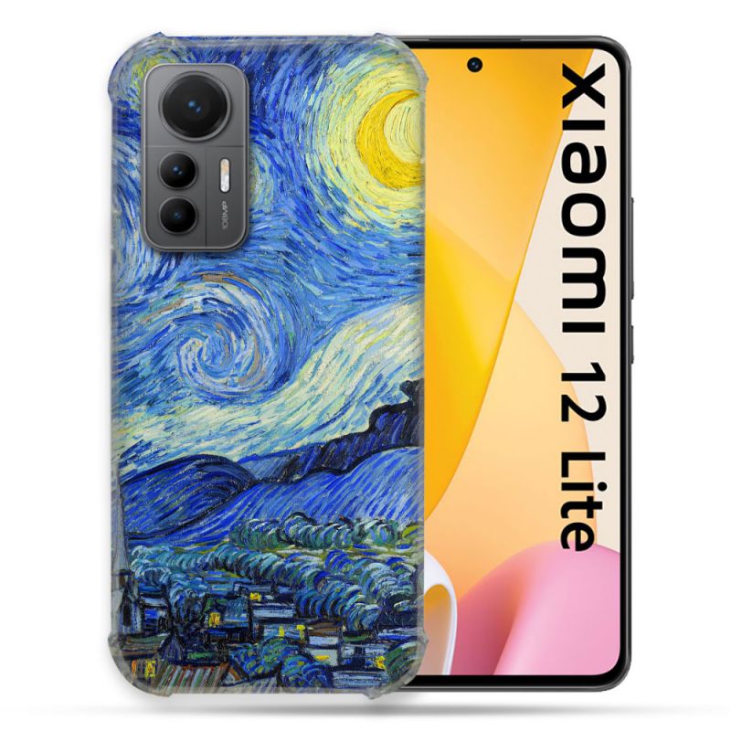 Coque Renforcée En Verre Trempé Pour Xiaomi 12 Lite Peinture La nuit étoilée