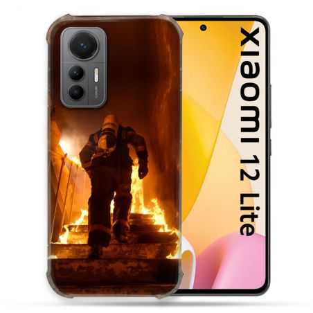 Coque Renforcée En Verre Trempé Pour Xiaomi 12 Lite Pompier Escalier