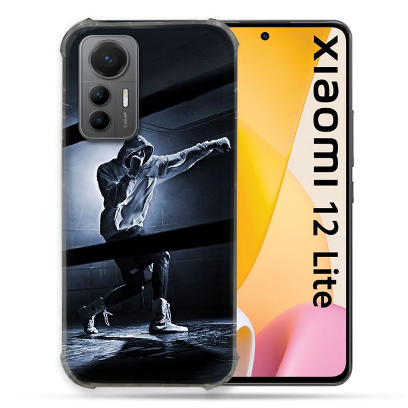 Coque Renforcée En Verre Trempé Pour Xiaomi 12 Lite Sport Boxe Poing