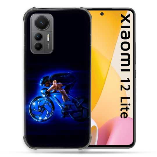 Coque Renforcée En Verre Trempé Pour Xiaomi 12 Lite Sport Cyclisme Bleu