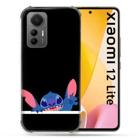 Coque Renforcée En Verre Trempé Pour Xiaomi 12 Lite Stitch Noir