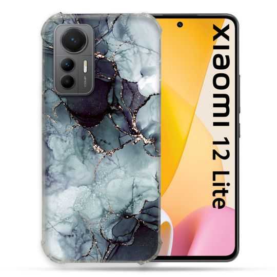 Coque Renforcée En Verre Trempé Pour Xiaomi 12 Lite Texture Marbre Gris