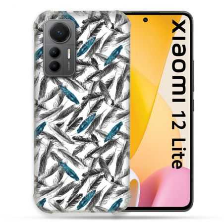 Coque Renforcée En Verre Trempé Pour Xiaomi 12 Lite Texture Plume Canard