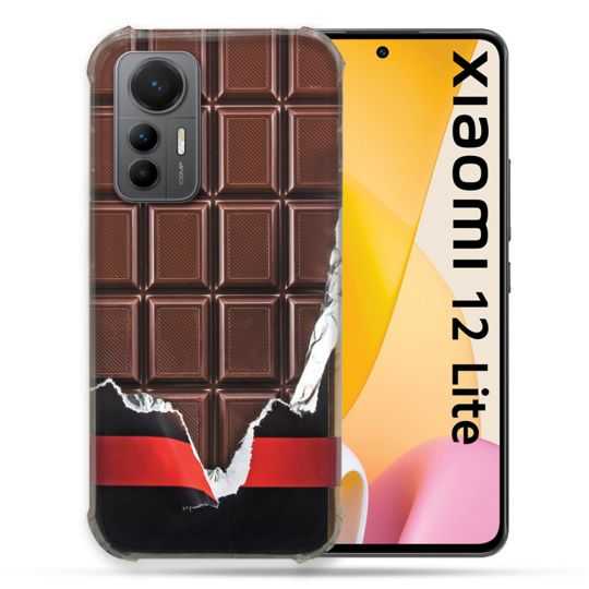 Coque Renforcée En Verre Trempé Pour Xiaomi 12 Lite Texture Trompe Oeil Chocolat