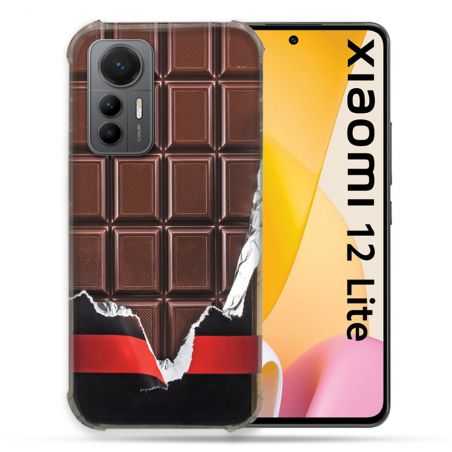 Coque Renforcée En Verre Trempé Pour Xiaomi 12 Lite Texture Trompe Oeil Chocolat