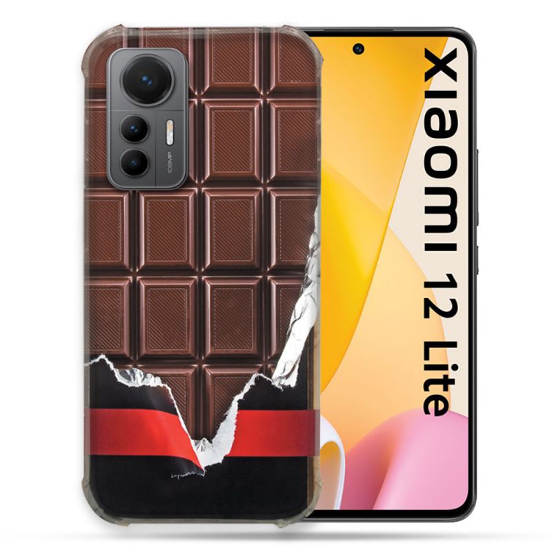 Coque Renforcée En Verre Trempé Pour Xiaomi 12 Lite Texture Trompe Oeil Chocolat