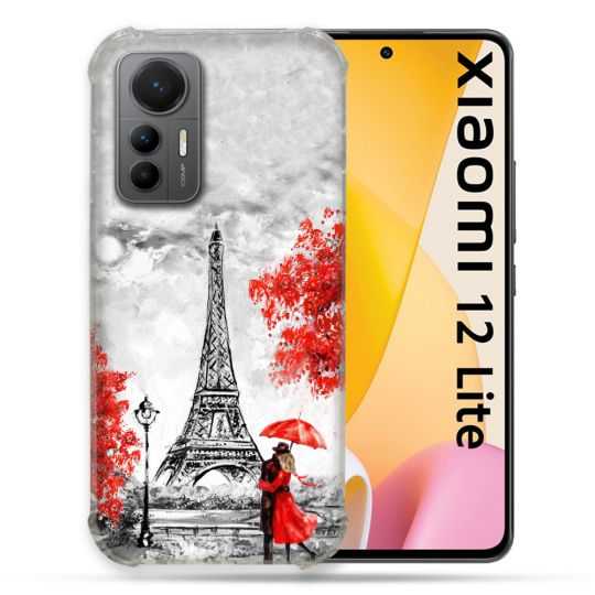 Coque Renforcée En Verre Trempé Pour Xiaomi 12 Lite Voyage France Paris Rouge