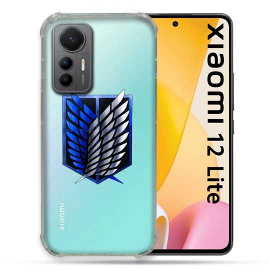 Coque Renforcée En Verre Trempé Transparente Pour Xiaomi 12 Lite Attaque Titan Logo