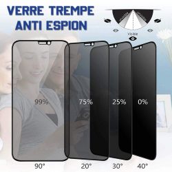2 x Verre trempé 3D Vitre Protection écran Privé Private Anti espion Pour Xiaomi Redmi 10C