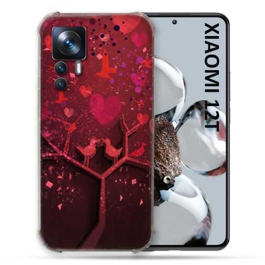 Coque Renforcée En Verre Trempé Pour Xiaomi 12T Amour Arbre