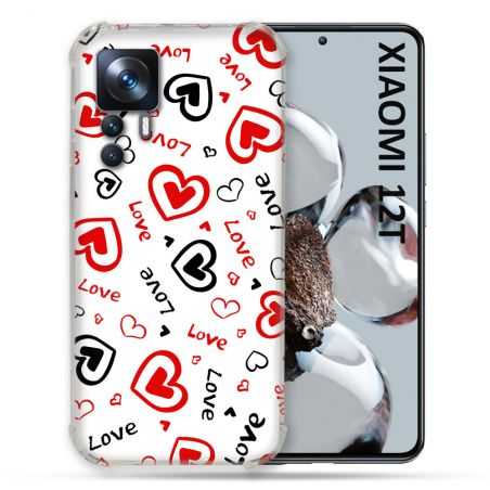 Coque Renforcée En Verre Trempé Pour Xiaomi 12T Amour Love