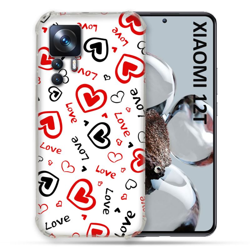 Coque Renforcée En Verre Trempé Pour Xiaomi 12T Amour Love