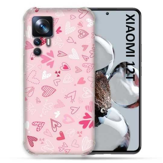 Coque Renforcée En Verre Trempé Pour Xiaomi 12T Amour Ptis Coeurs