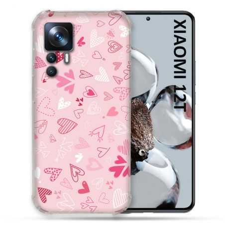 Coque Renforcée En Verre Trempé Pour Xiaomi 12T Amour Ptis Coeurs