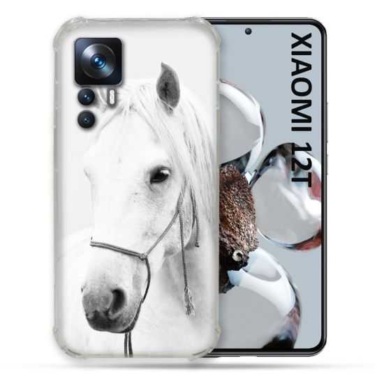 Coque Renforcée En Verre Trempé Pour Xiaomi 12T Animal Cheval Cristal