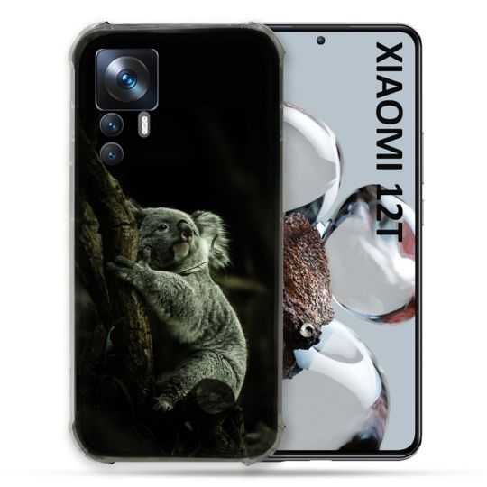 Coque Renforcée En Verre Trempé Pour Xiaomi 12T Animal Koala Noir