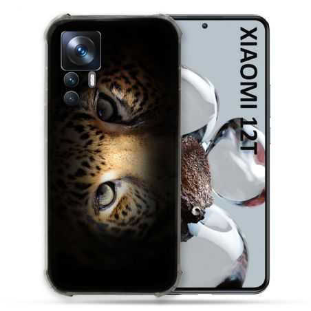 Coque Renforcée En Verre Trempé Pour Xiaomi 12T Animal Leopard Yeux