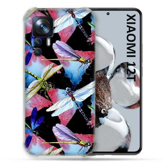 Coque Renforcée En Verre Trempé Pour Xiaomi 12T Animal Libellule