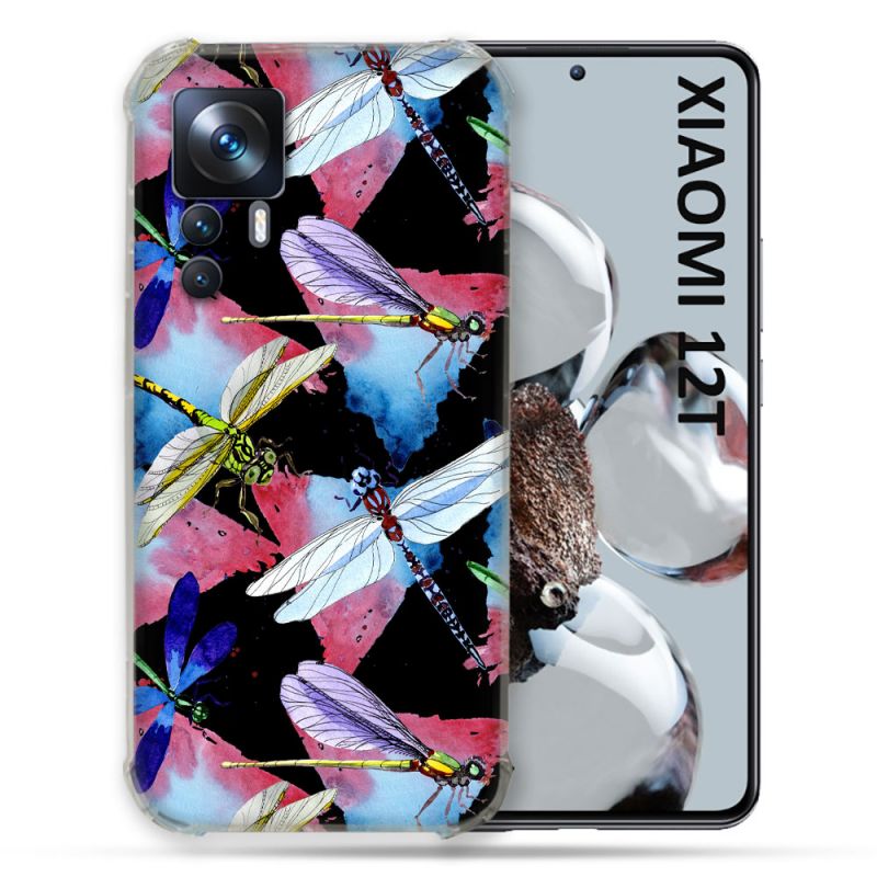 Coque Renforcée En Verre Trempé Pour Xiaomi 12T Animal Libellule