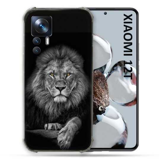 Coque Renforcée En Verre Trempé Pour Xiaomi 12T Animal Lion Majestueux