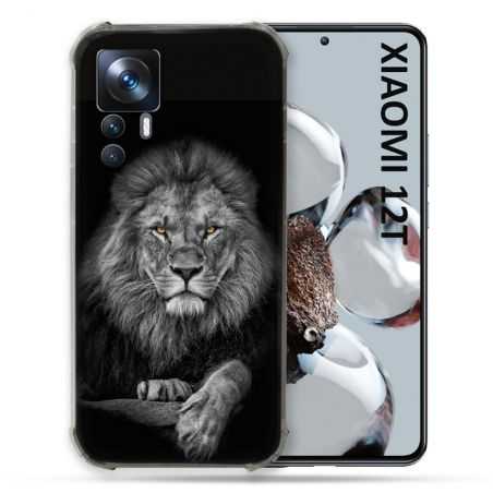 Coque Renforcée En Verre Trempé Pour Xiaomi 12T Animal Lion Majestueux