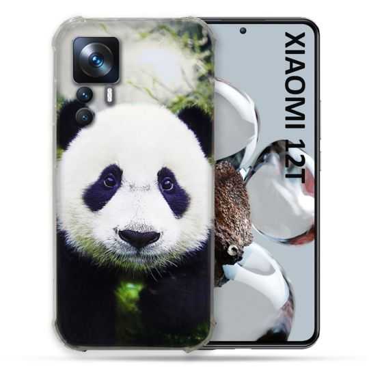 Coque Renforcée En Verre Trempé Pour Xiaomi 12T Animal Panda Color