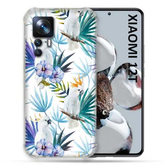 Coque Renforcée En Verre Trempé Pour Xiaomi 12T Animal Perroquet Peinture