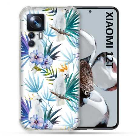 Coque Renforcée En Verre Trempé Pour Xiaomi 12T Animal Perroquet Peinture