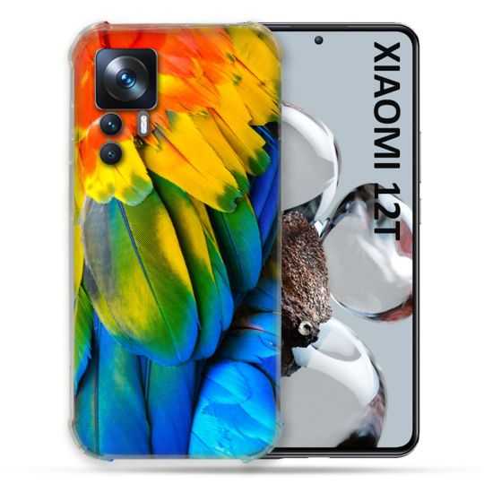 Coque Renforcée En Verre Trempé Pour Xiaomi 12T Animal Perroquet Plume
