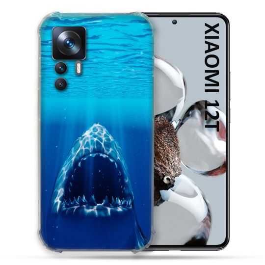 Coque Renforcée En Verre Trempé Pour Xiaomi 12T Animal Requin Dent