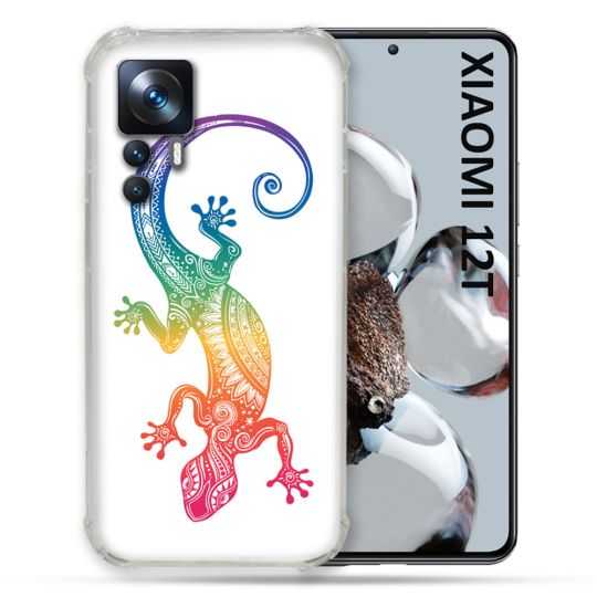 Coque Renforcée En Verre Trempé Pour Xiaomi 12T Animal Salamandre Color
