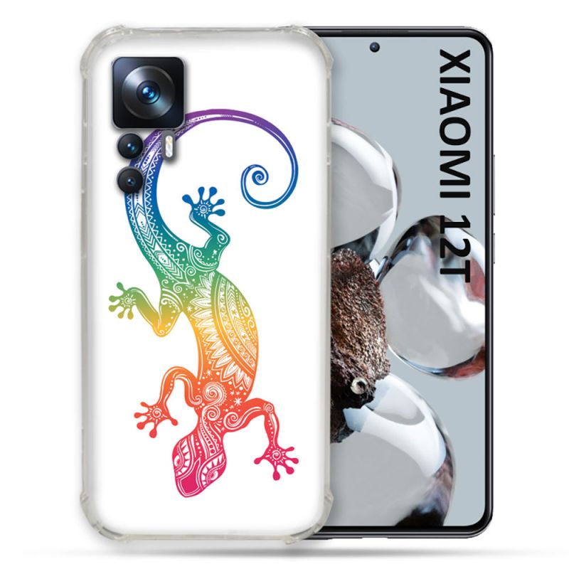Coque Renforcée En Verre Trempé Pour Xiaomi 12T Animal Salamandre Color