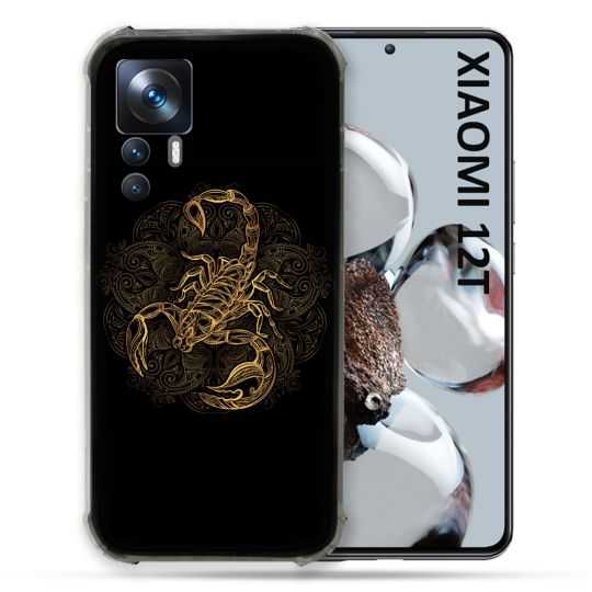 Coque Renforcée En Verre Trempé Pour Xiaomi 12T Animal Scorpion Fresque