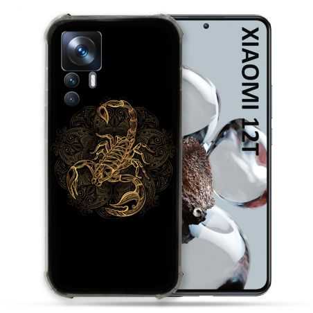 Coque Renforcée En Verre Trempé Pour Xiaomi 12T Animal Scorpion Fresque