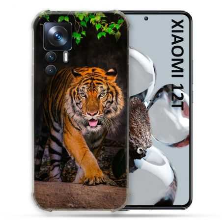 Coque Renforcée En Verre Trempé Pour Xiaomi 12T Animal Tigre Jungle