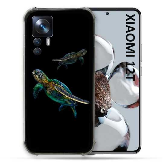 Coque Renforcée En Verre Trempé Pour Xiaomi 12T Animal Tortue Noire multicolore