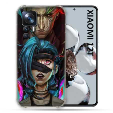 Coque Renforcée En Verre Trempé Pour Xiaomi 12T Arcane Jynx Bleu